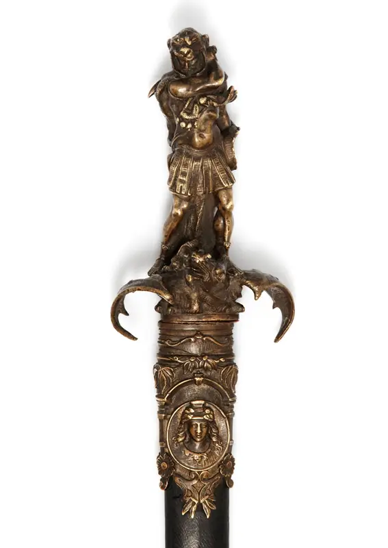Glaive Hercule terrassant le dragon. Collection Avignon-Constantin